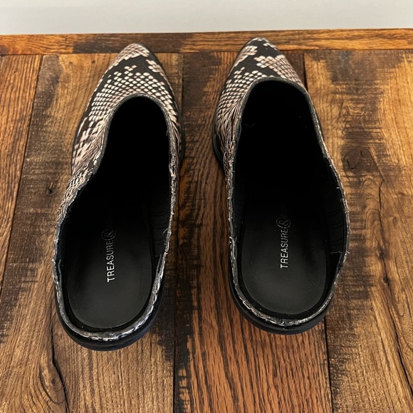 NWOT Treasure & Bond Snakeskin Heel Mule Size 8.5 - Picture 2 of 7